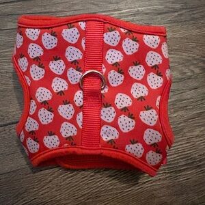 Top Paw Red Strawberry xsmall dog harness with D-Ring
